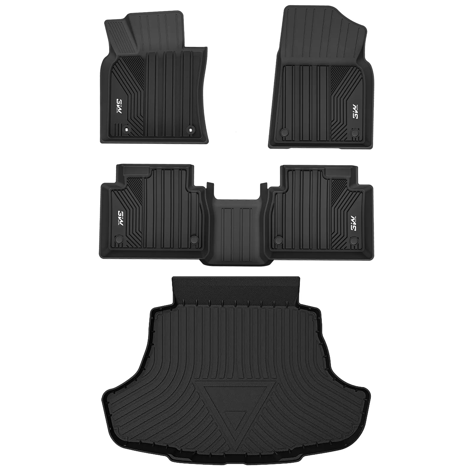 3W Toyota Camry 2018-2024 FWD Custom Floor Mats Thorex™ All-Weather Protection