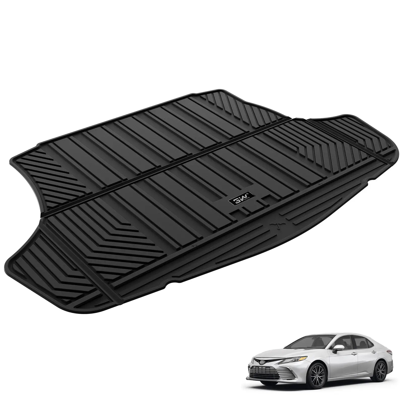 3W Toyota Camry 2018-2024 FWD (Not for Hybrid or AWD) Custom Floor Mats TPE Material & All-Weather Protection Vehicles & Parts 3Wliners