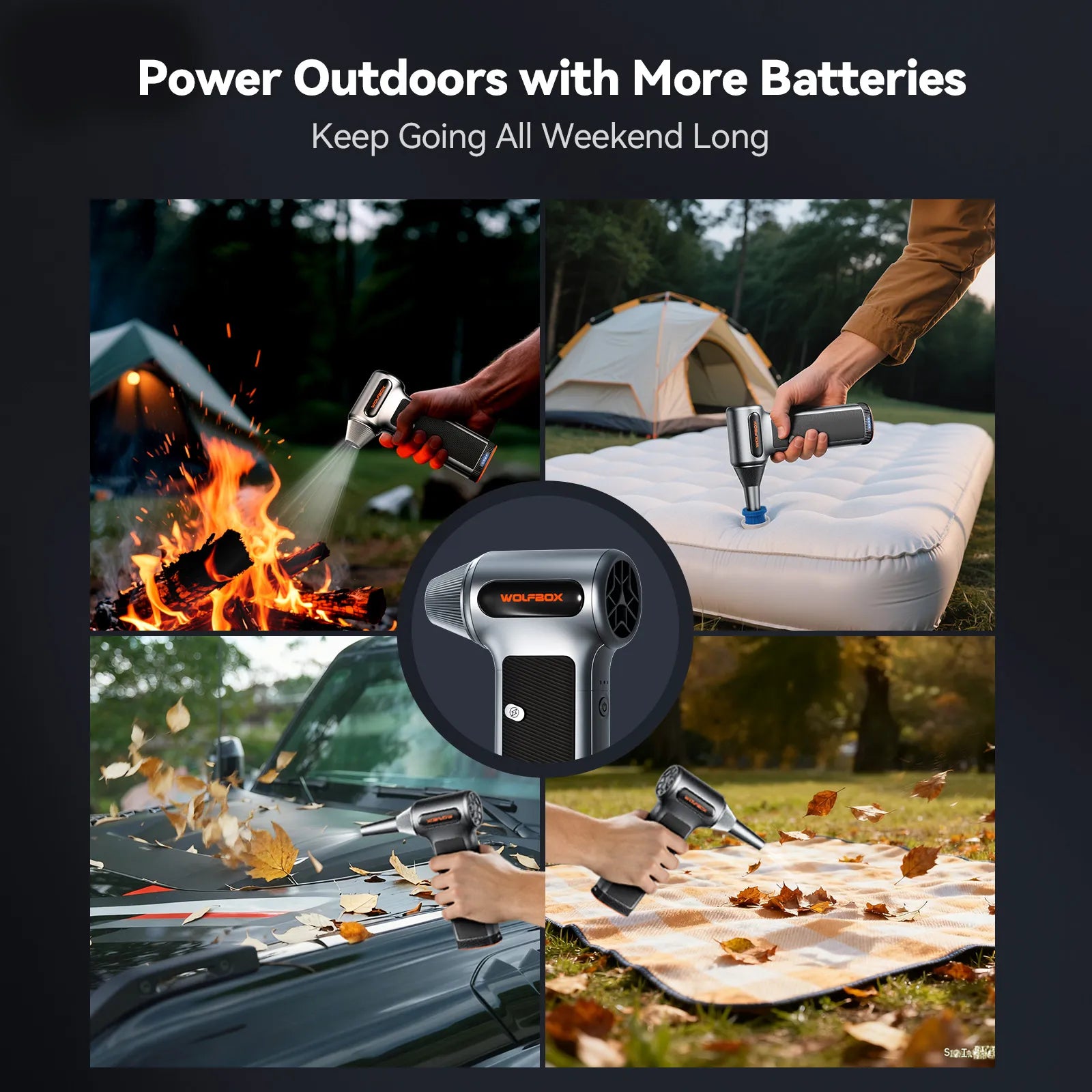 WOLFBOX Compressed Air Duster - Super Power Electric Air Duster WOLFBOX