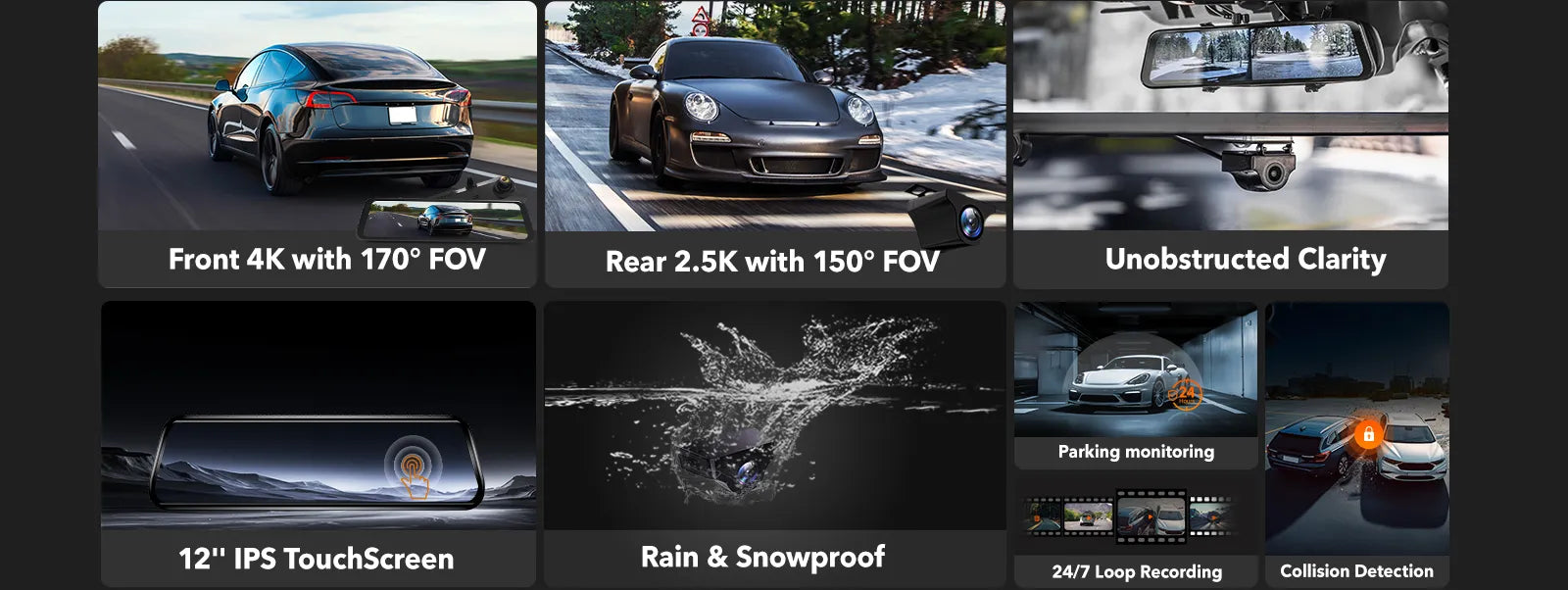 "WOLFBOX G900 4K+2.5K Touch Screen Parking Monitoring Dash Cam Smart Mirror
Active
"