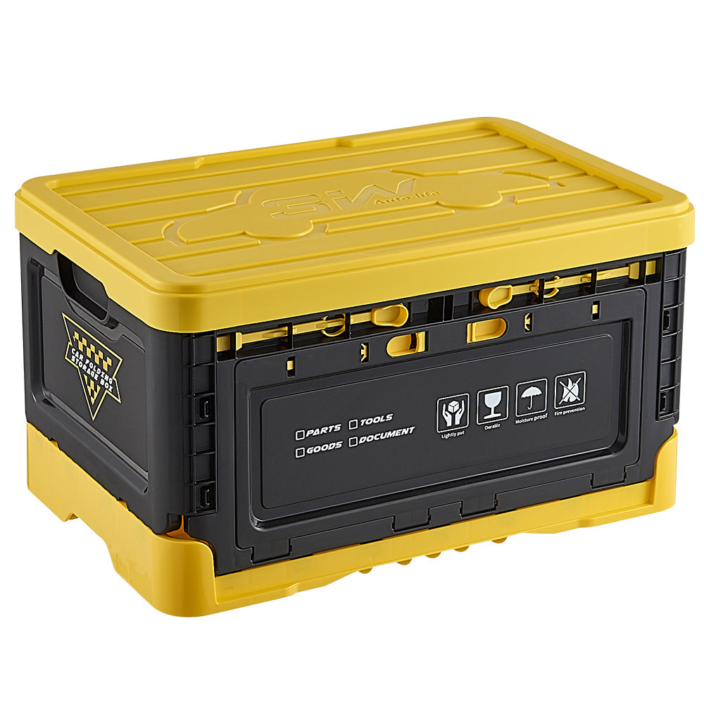 3W 50.5L Folding Storage Box  3Wliners Yellow  