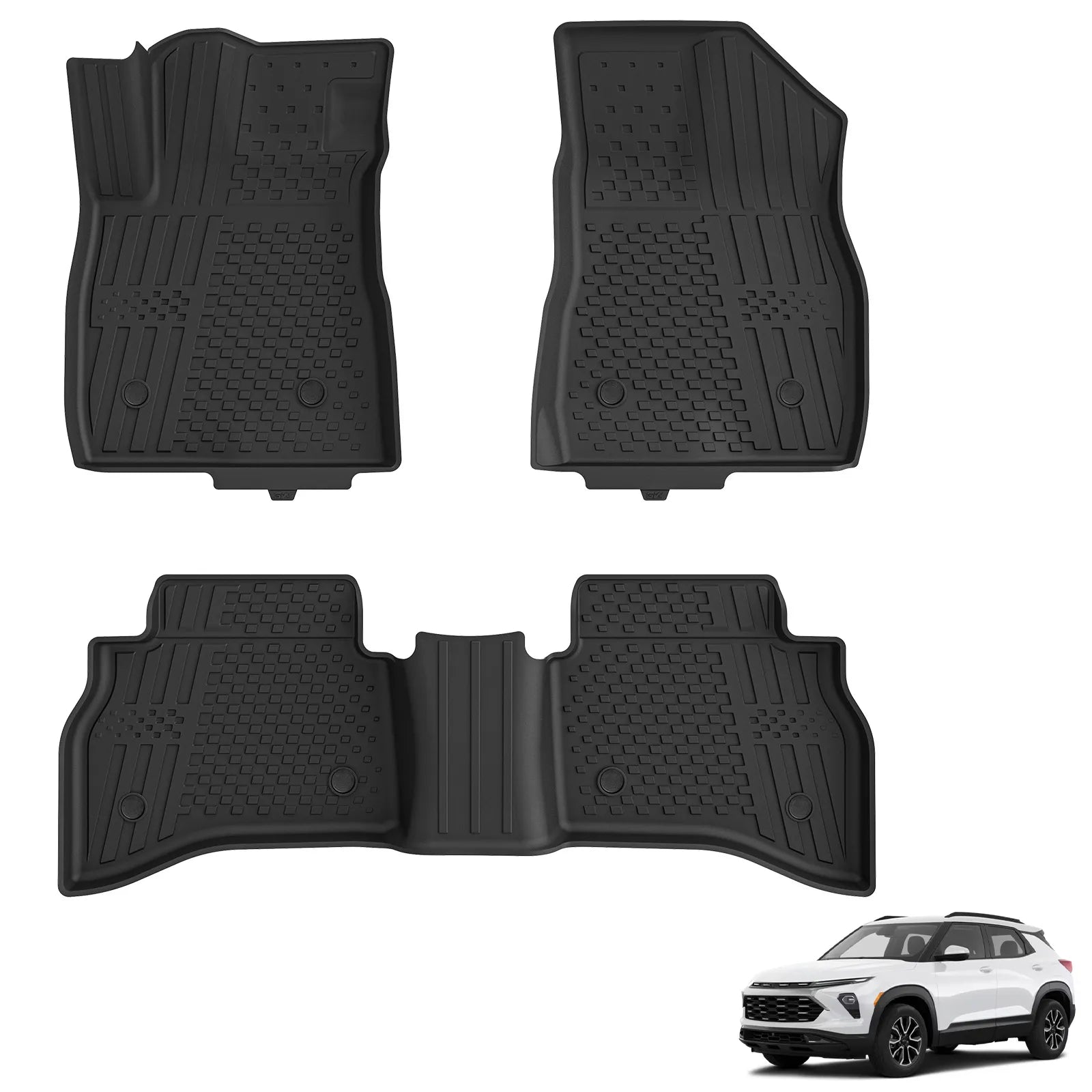 3W Thorex™ Floor Mats for Chevrolet Trailblazer (AWD Only) 2021-2026 All-Weather Protection