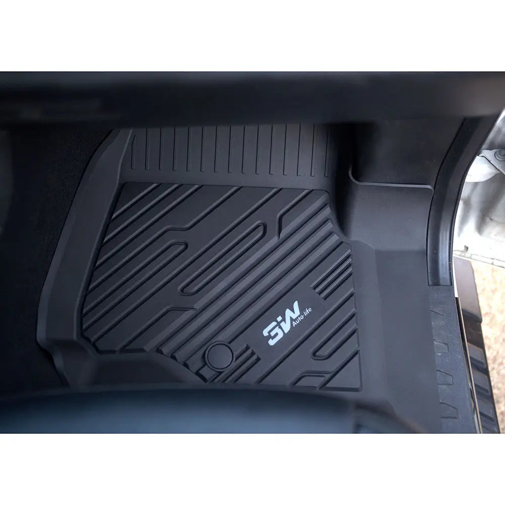 3W Custom Floor Mats Ford F250 F350 F450 F550 2017-2025 Super Duty CrewCab with Under Seat Storage All-Weather Protection (Bucket Seat & Carpet Floor, Not fit XLT) Vehicles & Parts 3Wliners