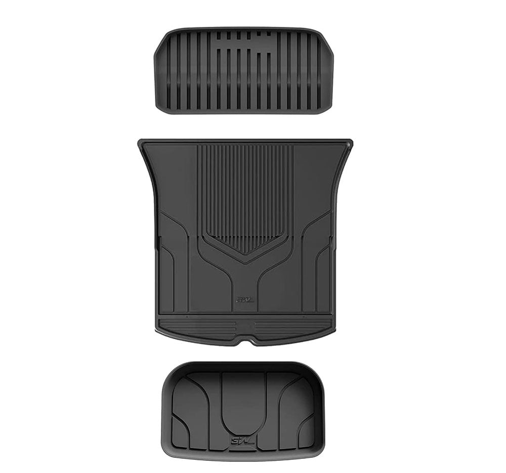 3W Tesla Model Y 2020-2024 Custom Floor Mats / Trunk Mats TPE Material & All-Weather Protection 5-Seater Vehicles & Parts 3Wliners