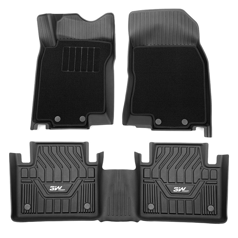 3W Ford Explorer 2020-2024 Floor Mats 6-Seat (Includes Hybrid) TPE Material & All-Weather Protection Vehicles & Parts 3Wliners 2020-2024 6 Seat Explorer 2020-2024 1st&2nd Row Mats with Carpets