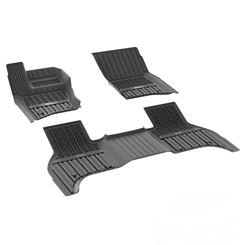 3W Range Rover Defender 110 2019-2023 Custom Floor Mats / Trunk Mat TPE Material & All-Weather Protection Vehicles & Parts 3Wliners 2019-2023 Defender 2019-2023 1st&2nd Row Mats