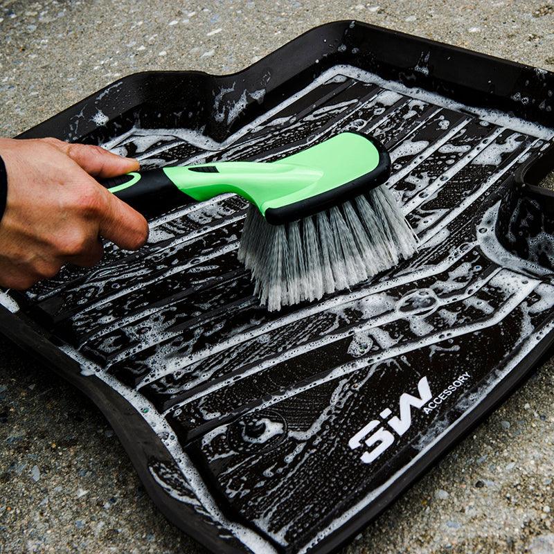 3W Car Wash Brush & Tire Rim Brush Set Kit Car Care Tire Rim Cleaner Bristles Vehicles & Parts 3Wliners