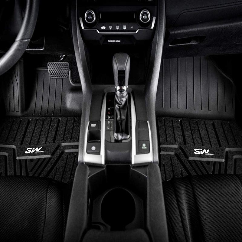 3W Honda Civic 2016-2021 Coupe/Sedan/Type R/Hatchback Custom Floor Mats TPE Material & All-Weather Protection Vehicles & Parts 3Wliners