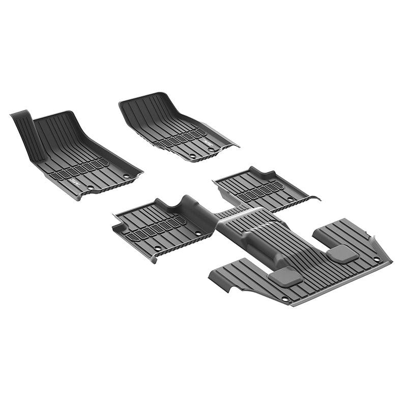 3W Jeep Grand Cherokee L 6 Seat 2021-2025 Custom Floor Mats / Trunk Mat TPE Material & All-Weather Protection Vehicles & Parts 3Wliners 2021-2025 6 Seat Grand Cherokee L 1st&2nd&3rd Row Mats