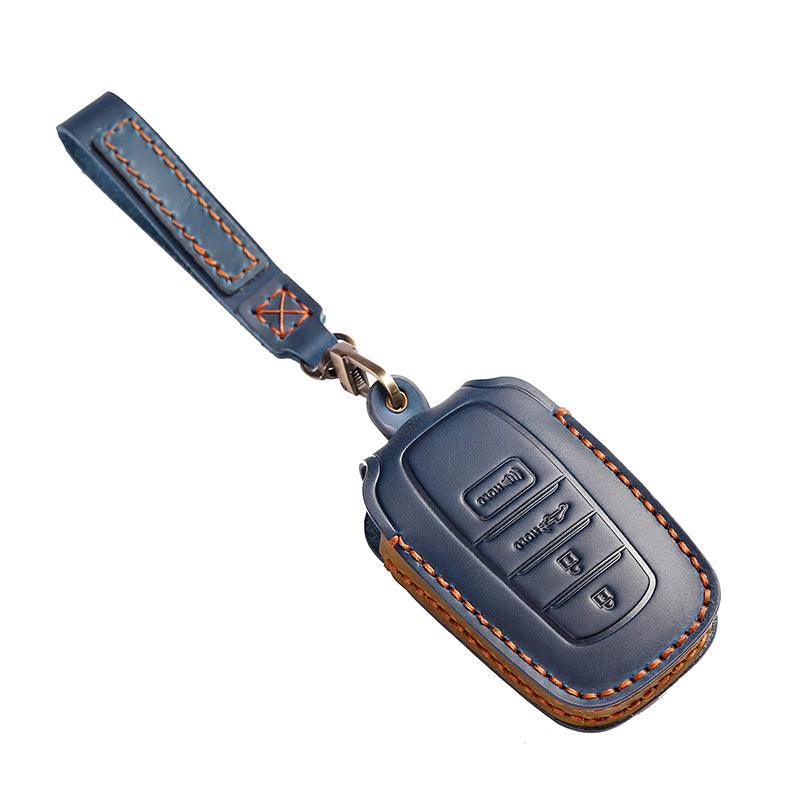 3W Key Fob Cover Case 4 Buttons for Toyota Tundra 2022 Only 3Wliners Tundra KC 4 Buttons Blue