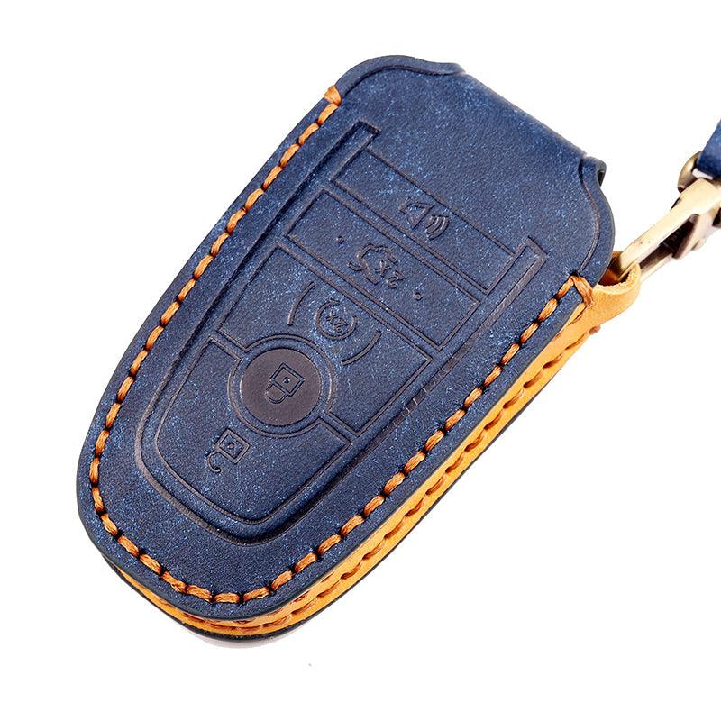 3W Key Fob Cover Case Compatible for New 5 Button Ford SUV 3Wliners Ford SUV Key Case 5 Button Blue