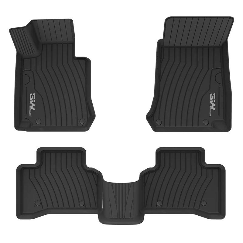 3W Mercedes-Benz GLC 2016-2022 Custom Floor Mats / Trunk Mat (Trunk Mat Not Fit Coupe Well) TPE Material & All-Weather Protection Vehicles & Parts 3Wliners 2016-2022 GLC 2016-2022 1st&2nd Row Mats