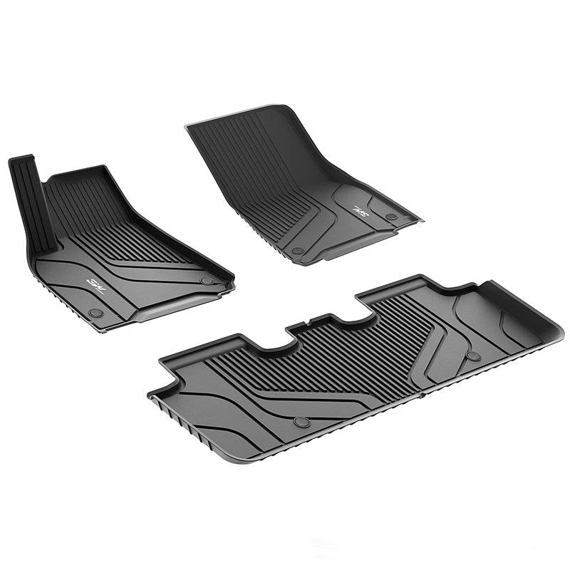 3W Tesla Model Y 2020-2024 Custom Floor Mats / Trunk Mats TPE Material & All-Weather Protection 5-Seater Vehicles & Parts 3Wliners