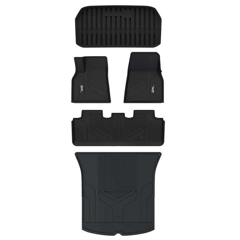3W Tesla Model Y 2020-2024 Custom Floor Mats / Trunk Mats TPE Material & All-Weather Protection 5-Seater Vehicles & Parts 3Wliners