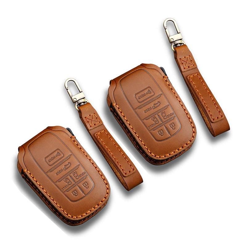 3W Toyota Sienna 2021-2024 4th Key Fob Cover Case Genuine Leather with Keychain Vehicles & Parts 3Wliners