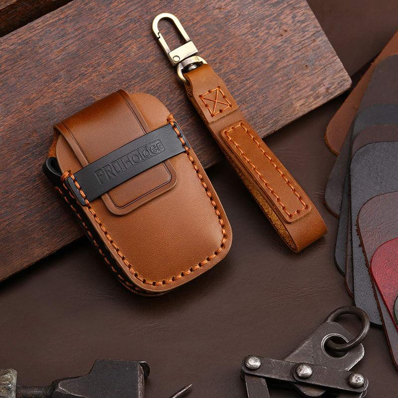 3W Toyota Sienna 2021-2024 4th Key Fob Cover Case Genuine Leather with Keychain Vehicles & Parts 3Wliners