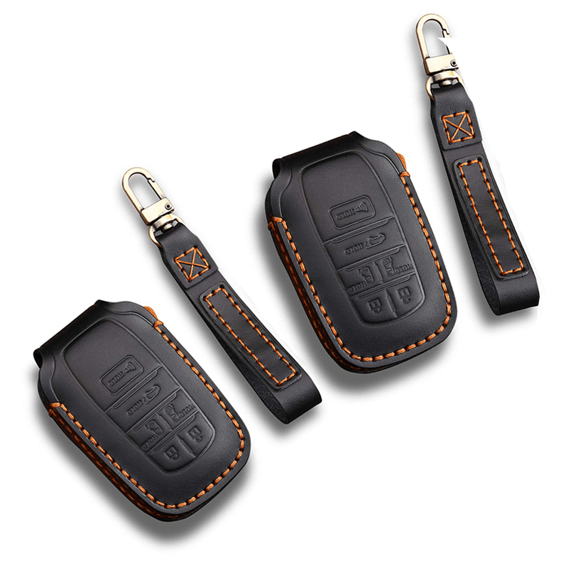 3W Toyota Sienna 2021-2024 4th Key Fob Cover Case Genuine Leather with Keychain Vehicles & Parts 3Wliners