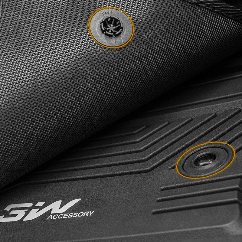 3W Toyota Tundra 2014-2021 (Only for CrewMax Cab) Custom Floor Mats TPE Material & All-Weather Protection Vehicles & Parts 3Wliners