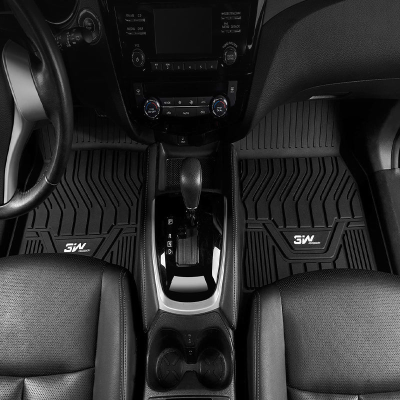 3W Nissan Rogue 2021-2024 (NOT for Sport) Custom Floor Mats TPE Material & All-Weather Protection Vehicles & Parts 3Wliners   