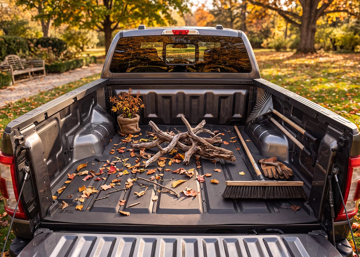 3W Truck Bed Mats for fall yard work and landscaping