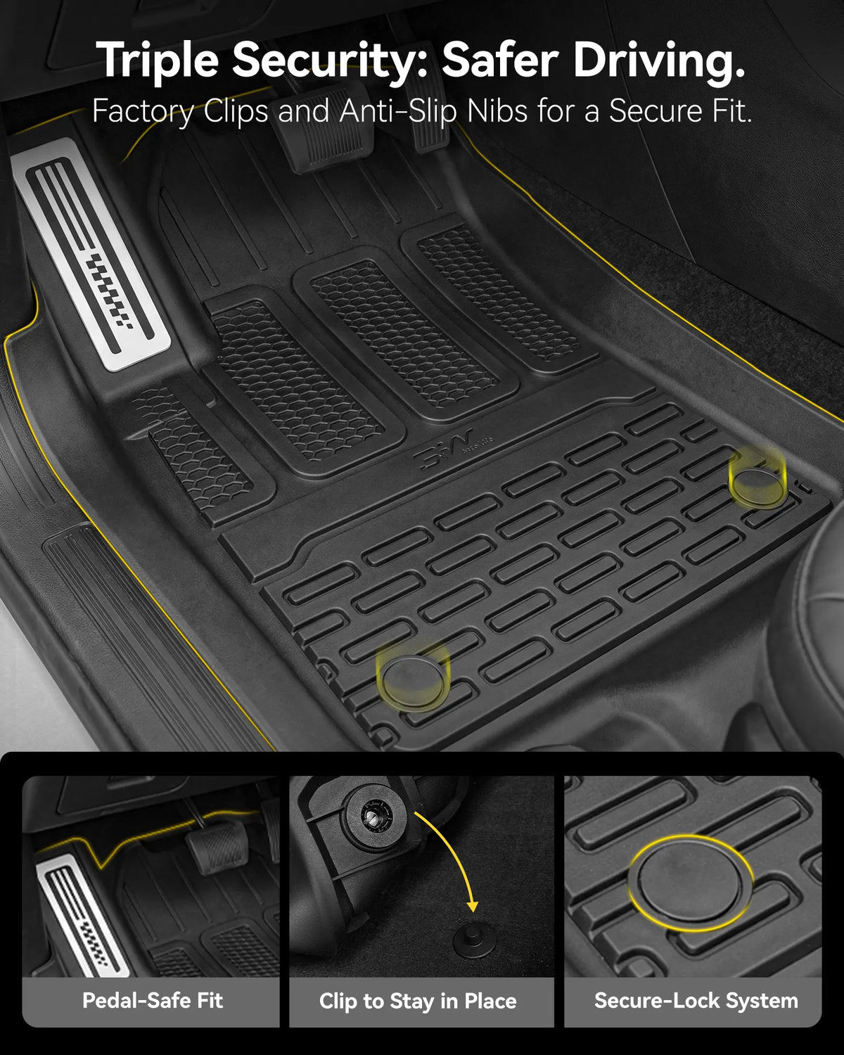 3W Jeep Cherokee 2026-2027 Custom Floor Mats / Trunk Mat / Seat Back Protector Thorex™ All-Weather Protection