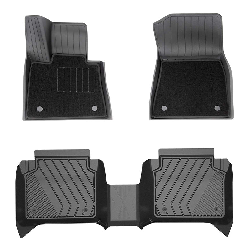 3W BMW X5 2019-2024 Custom Floor Mats / Trunk Mat TPE Material & All-Weather Protection Vehicles & Parts 3Wliners 2019-2024 X5 2019-2024 1st&2nd Row Mats with Carpets