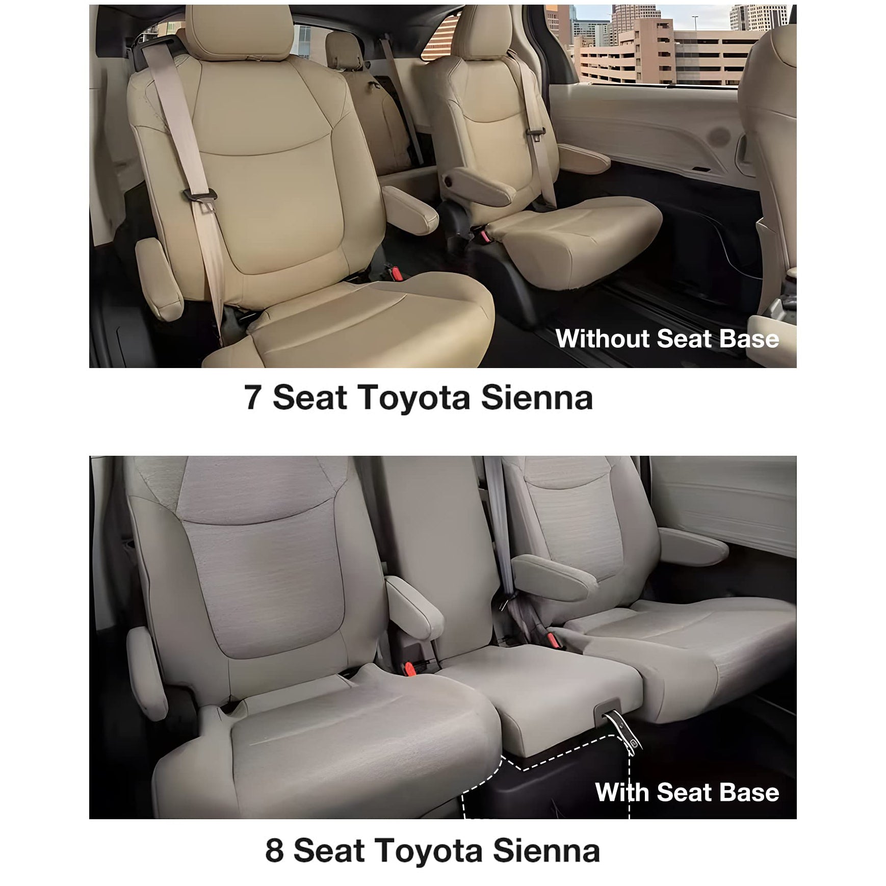 3W Toyota Sienna 7 Seat 20212024 Custom Floor Mats / Trunk Mat TPE Ma