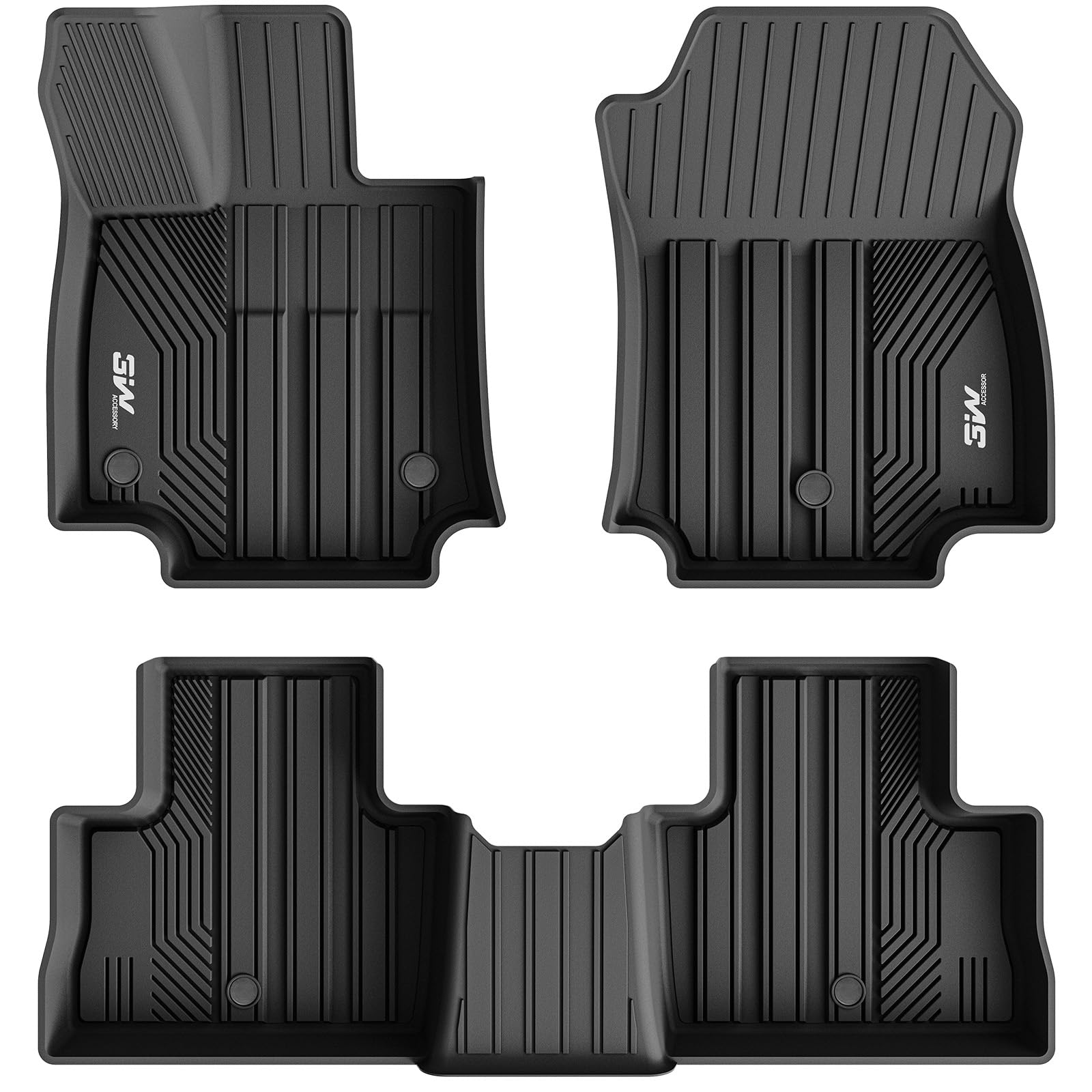 3W Toyota RAV4 2019-2023 Custom Floor Mats Cargo Liner TPE Material & All-Weather Protection Vehicles & Parts 3Wliners 2019-2023 RAV4 2019-2023 1st&2nd Row Mats