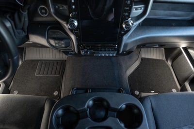 3W Custom Floor Mats for 2019-2026 Ram 2500/3500 Crew Cab with Bucket Seats (Not for PTO KIT Models & Only for Carpet Floor) Thorex™ All-Weather Protection