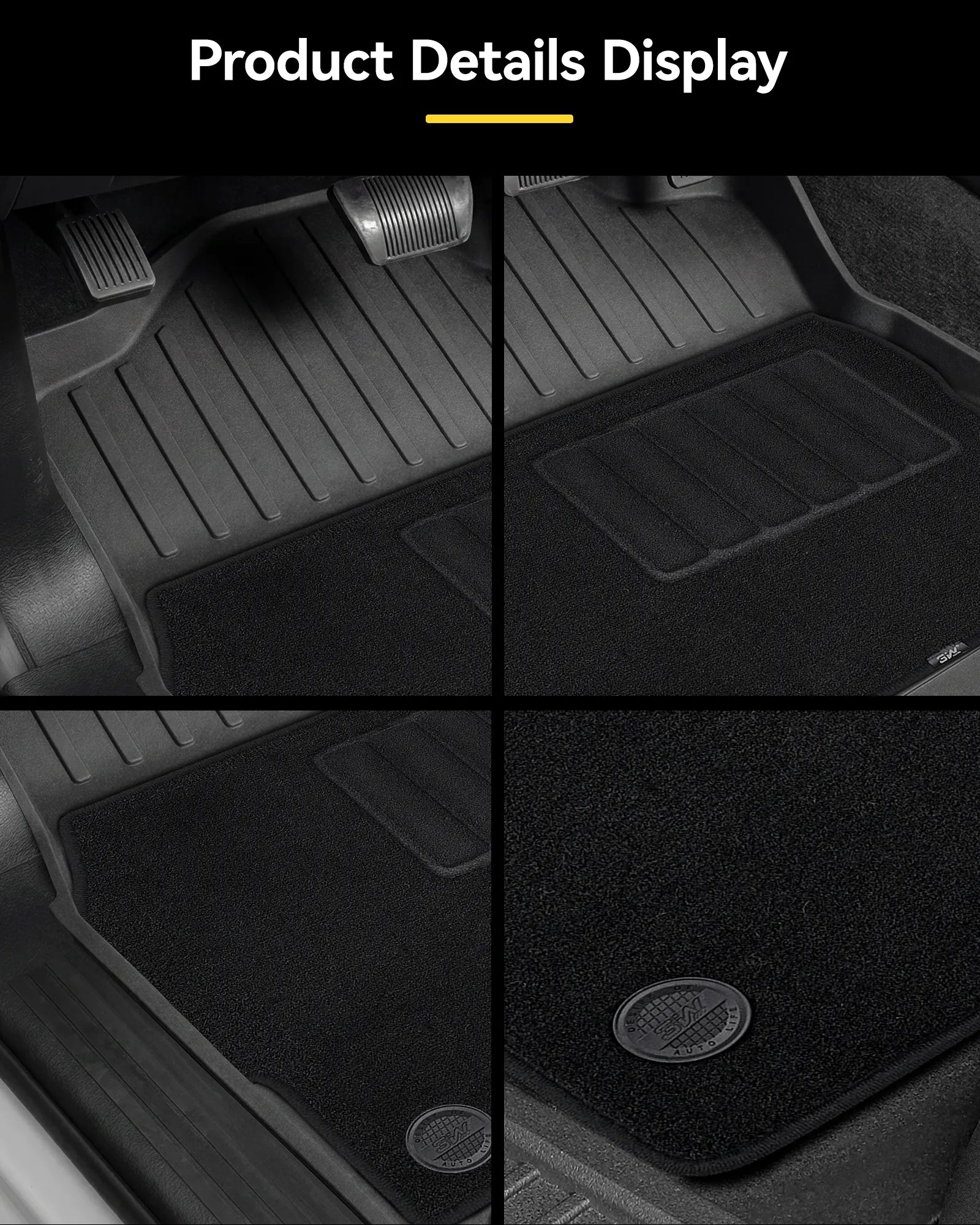 3W Custom Floor Mats for 2019-2026 Ram 2500/3500 Crew Cab with Bucket Seats (Not for PTO KIT Models & Only for Carpet Floor) Thorex™ All-Weather Protection - 3Wliners