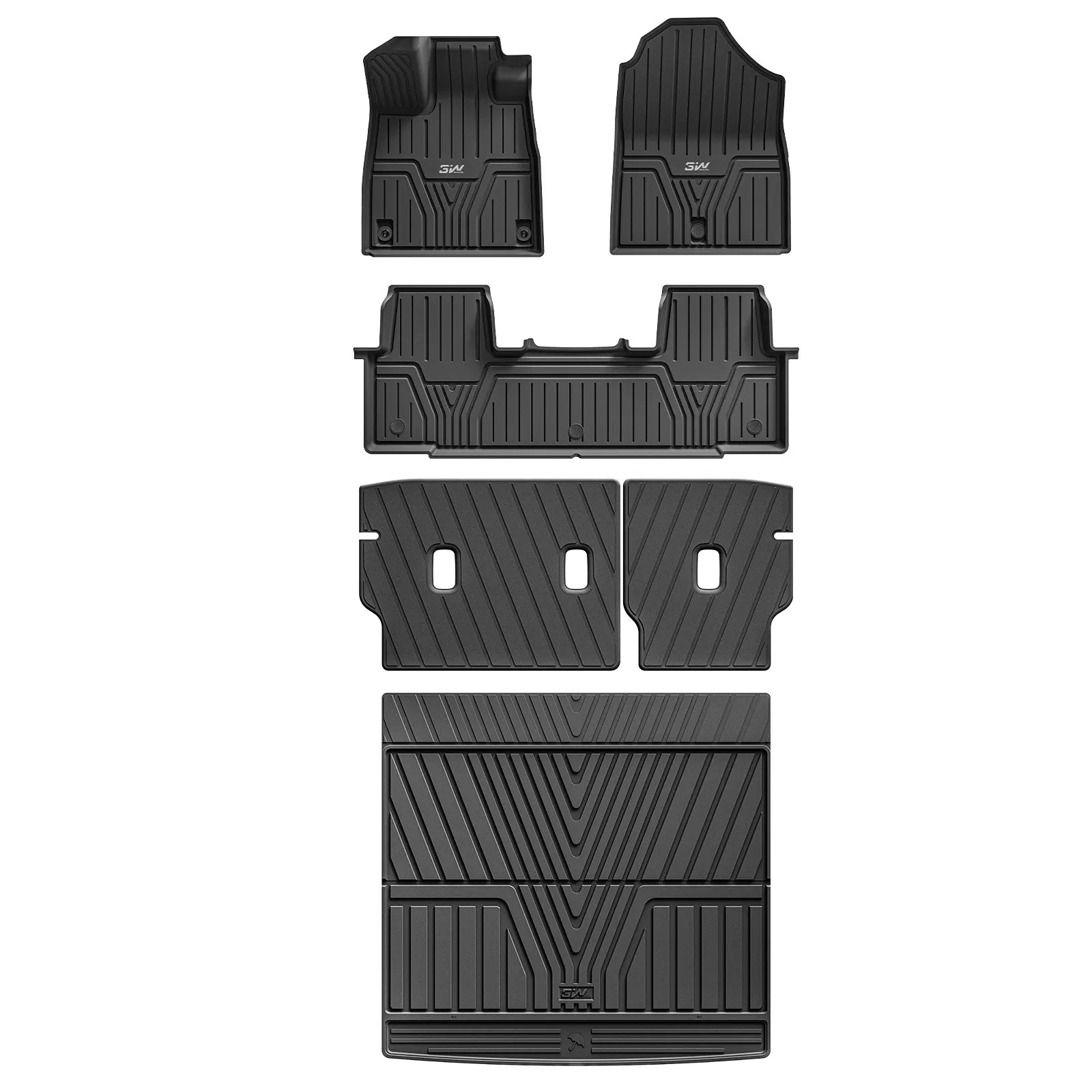 3W Honda Passport 2026 Floor Mats / Cargo Liner Custom Mats Thorex™ All-Weather Protection