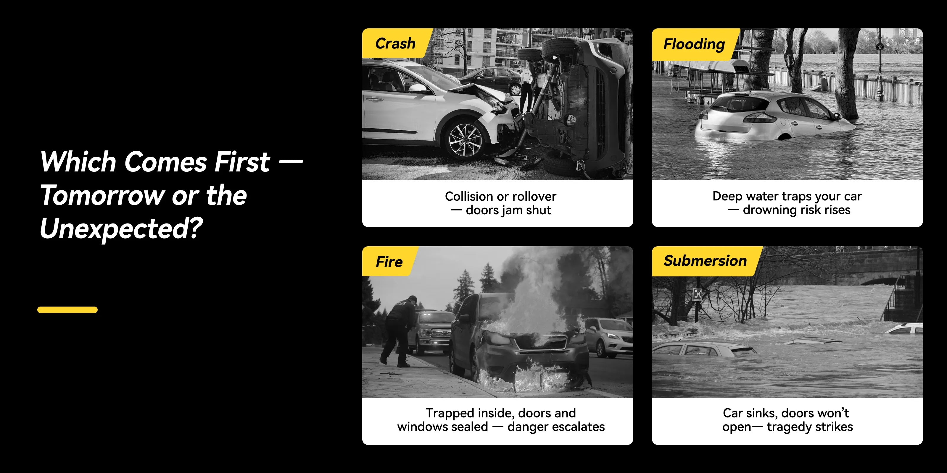 3W  2-in-1  Car Window Hammer Breaker & Seatbelt Cutter with Compact Dual-Head Design Car Accessories Convenient, practical, safe and reliable