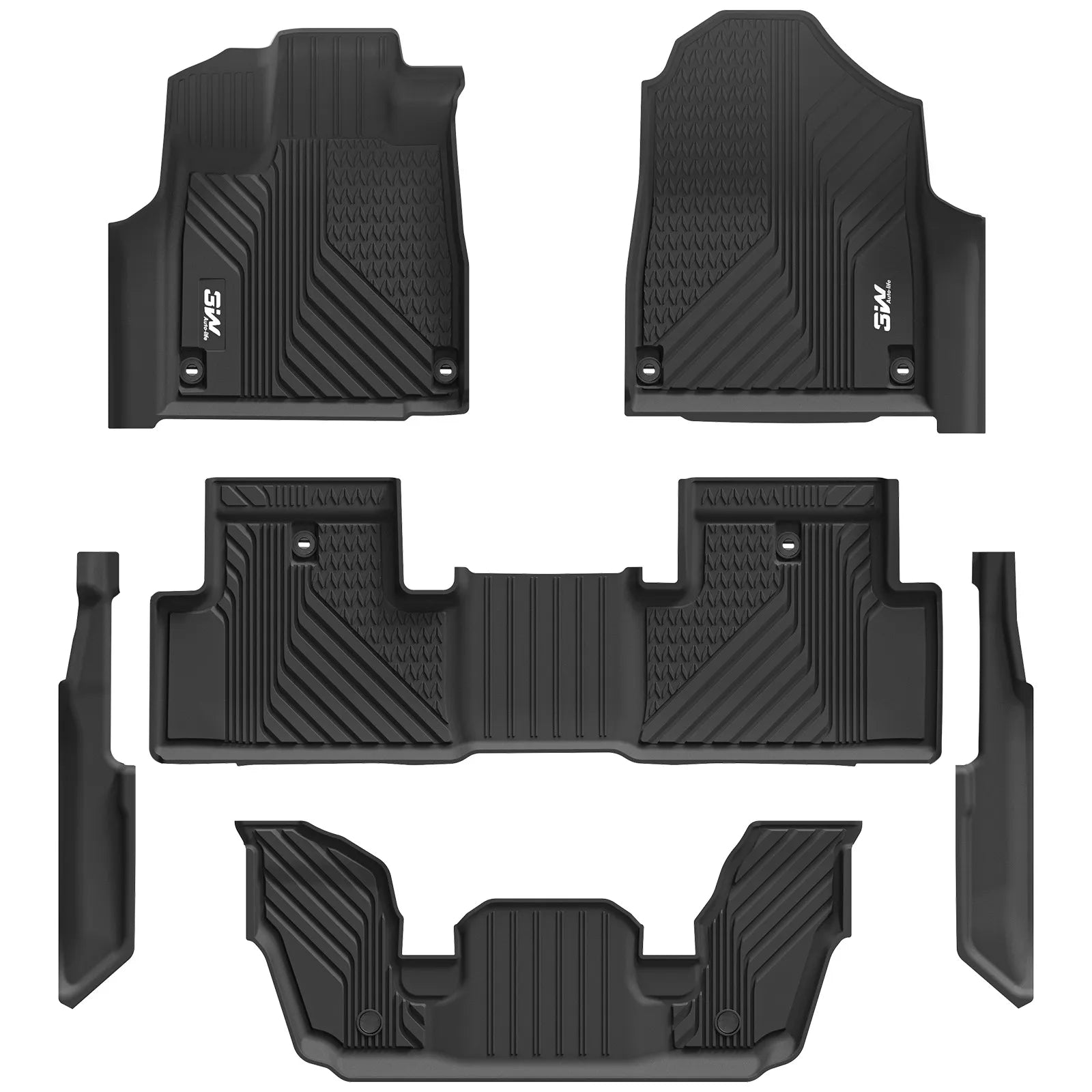 3W Acura MDX 2022-2025 Custom Floor Mats TPE Material & All-Weather Protection Vehicles & Parts 3Wliners