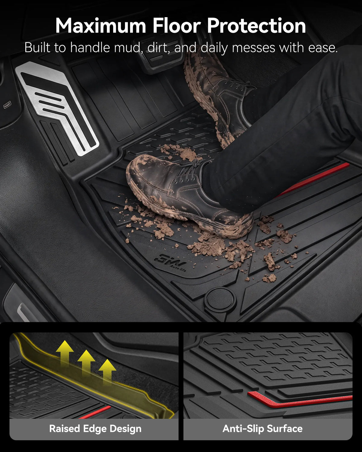 3W 2026-2027 Audi A6 Floor Mats | Thorex™ All Weather Protection (Not Fit PHEV)