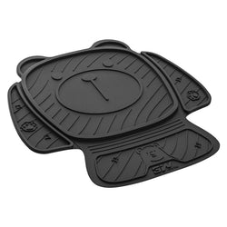 3W Car Seat Protector for Child car seat，TPE All Weather Heavy Duty Car Accessories, Applicable to All Models, Bear Baby Model, Black White Orange