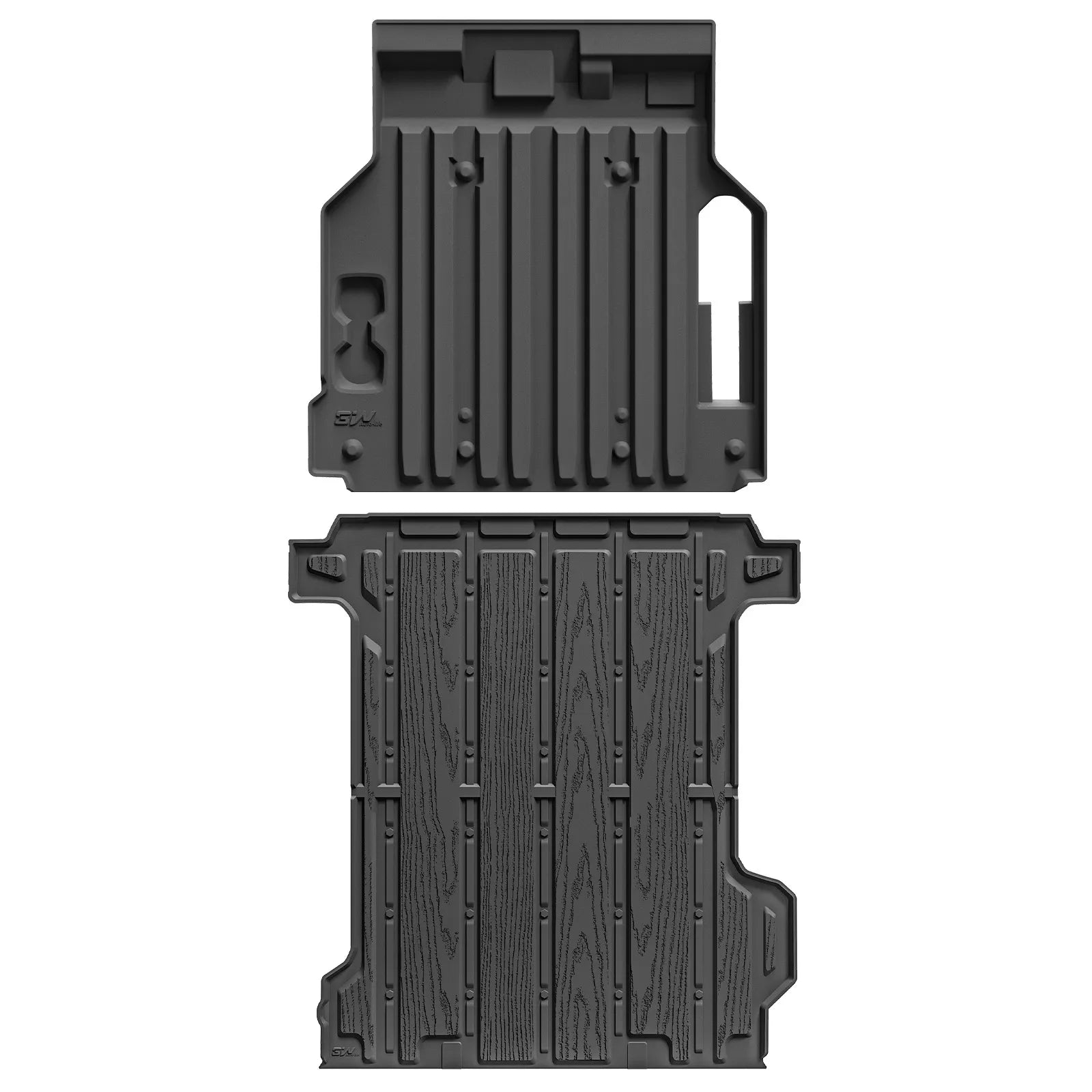 3W Floor Mats Fit for Chevrolet Silverad EV 2024-2025 (WT & RST)/GMC Sierra EV/Sierra EV Denali Accessories TPE All Weather Bed Mat Front Trunk Mat Set