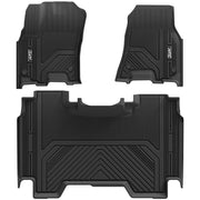 3W Floor Mats Fit for 2025 Dodge Ram 1500 TPE All Weather Custom Fit Floor Liner for Ram 1500 Accessories 1st and 2nd Row Car Mats, Black