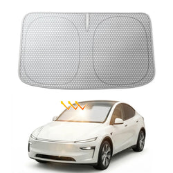 3W Windshield Sun Shade Foldable Fit for Tesla Model Y/ Model 3 UV Block Heat Sun Visor Protector - 3Wliners