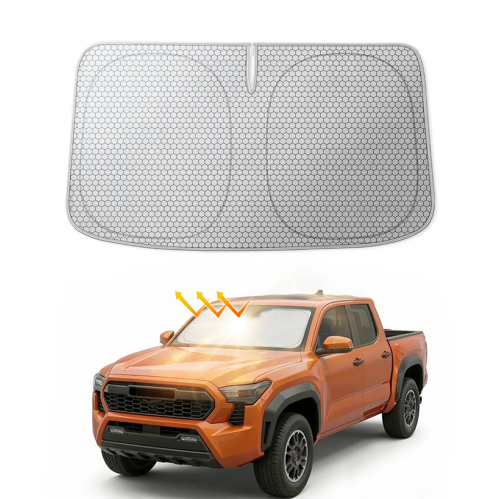 3W Graphene Car Windshield Sun Shade for BMW 1-4 Series,IX,I4,I7- Advanced Cooling Tech Foldable Front Window Sunshade, 100% UV Block & Heat Shield Visor Protector(59''L*30''W)