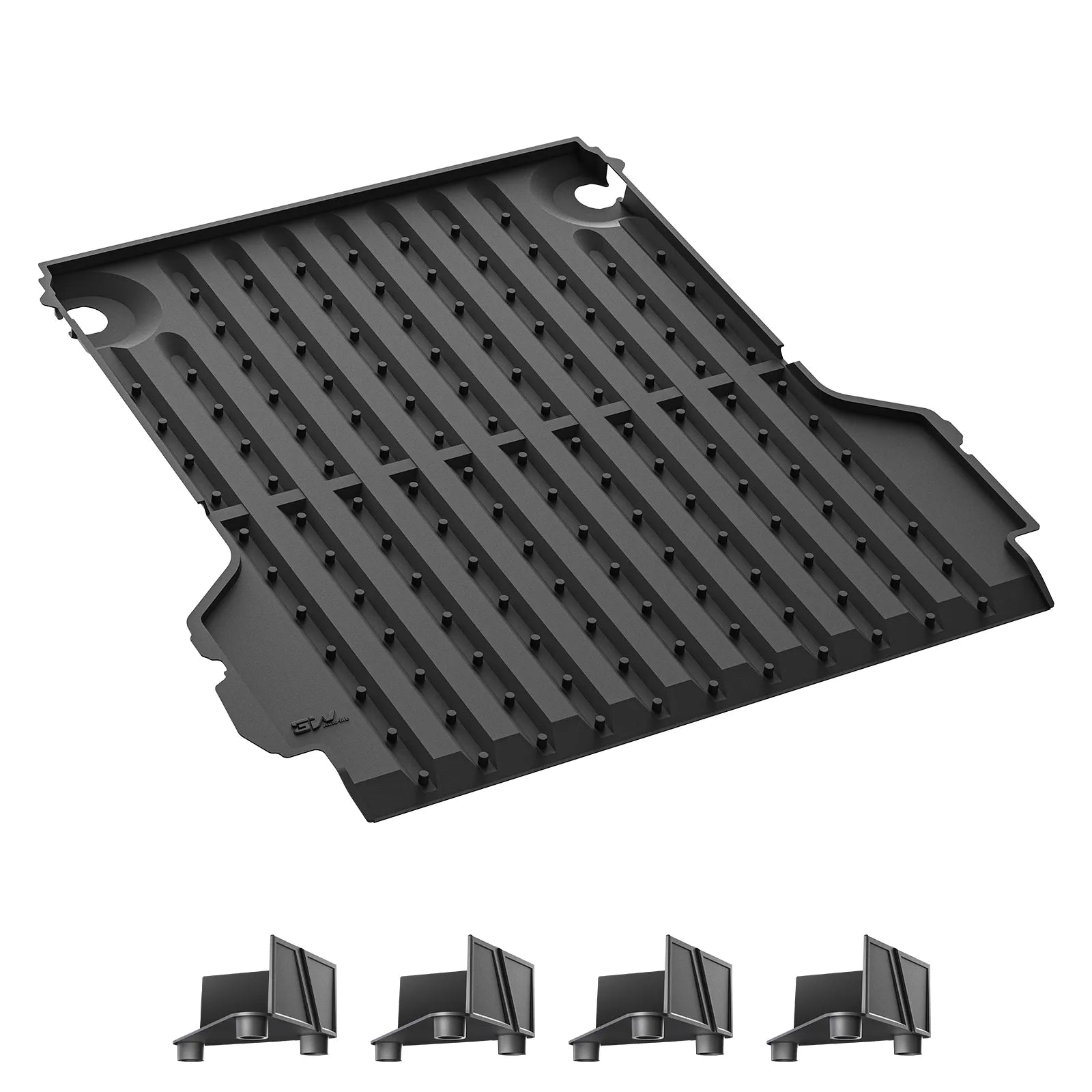 3W Truck Bed Mat Compatible with 2022-2025 Ford Maverick Gas & Hybrid Car Accessories Vehicle Perfectly Flush All Weather Protection TPE Heavy Duty Pickup Car Bed Cargo Mat