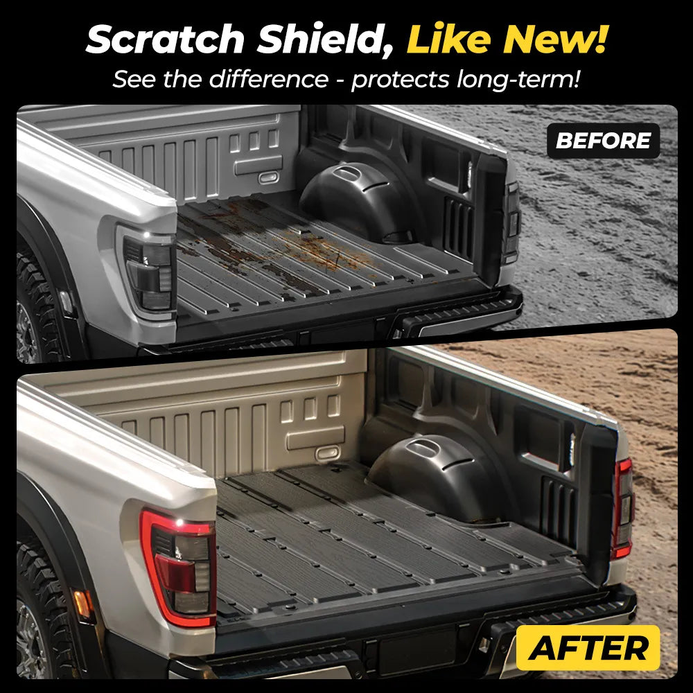 3W Truck Bed Mat  Compatible with 2022-2025 Ford Maverick Gas & Hybrid Car Accessories Vehicle Perfectly Flush All Weather Protection TPE Heavy Duty Pickup Car Bed Cargo Mat with 4 Cargo Stabilizers