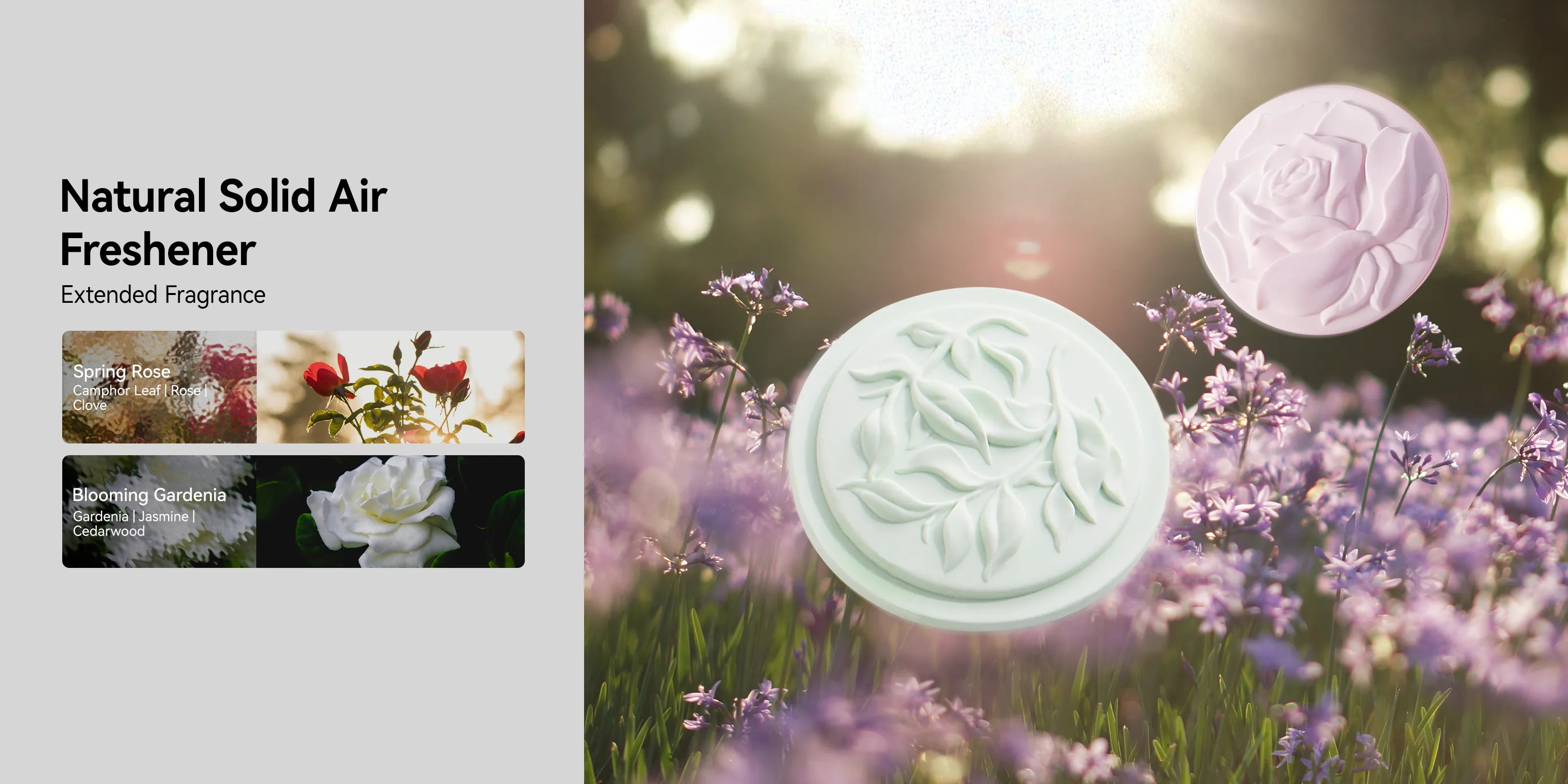 3W Hanging Car Air Freshener Diffuser  with Natural Essential Oils Silicone-protected edges Magnetic closure for easy attachment and removal Long-lasting fragrance
