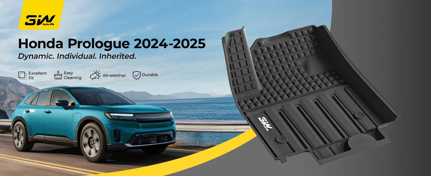 Floor Mats & Cargo Liner for 2024 2025 2026 Honda Prologue & Chevrolet Blazer EV, All Weather Protection Car Mats with Backrest Mat, Back Seat Cover Protector for 2025 Prologue Accessories, Black