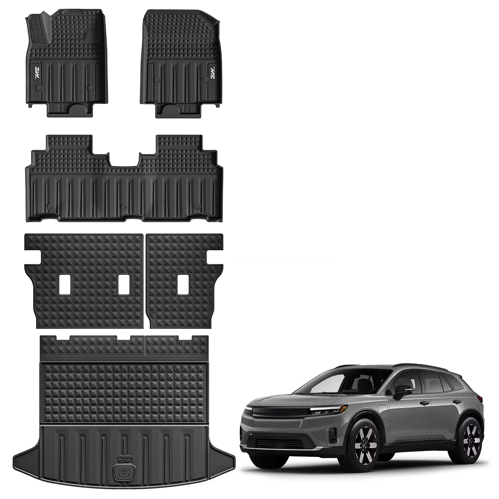 Floor Mats & Cargo Liner for 2024 2025 2026 Honda Prologue & Chevrolet Blazer EV, All Weather Protection Car Mats with Backrest Mat, Back Seat Cover Protector for 2025 Prologue Accessories, Black