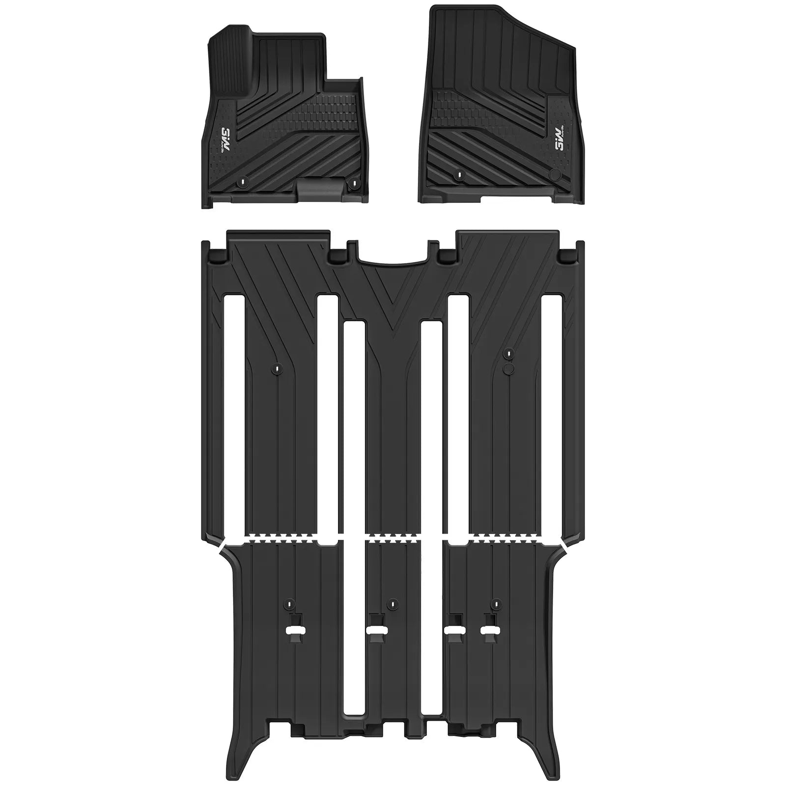 3W Floor Mats for Kia Carnival Hybrid 2025 2026（Only Fit 8 Seats）,Custom Fit All Weather TPE Floor Liner Accessoires, Black