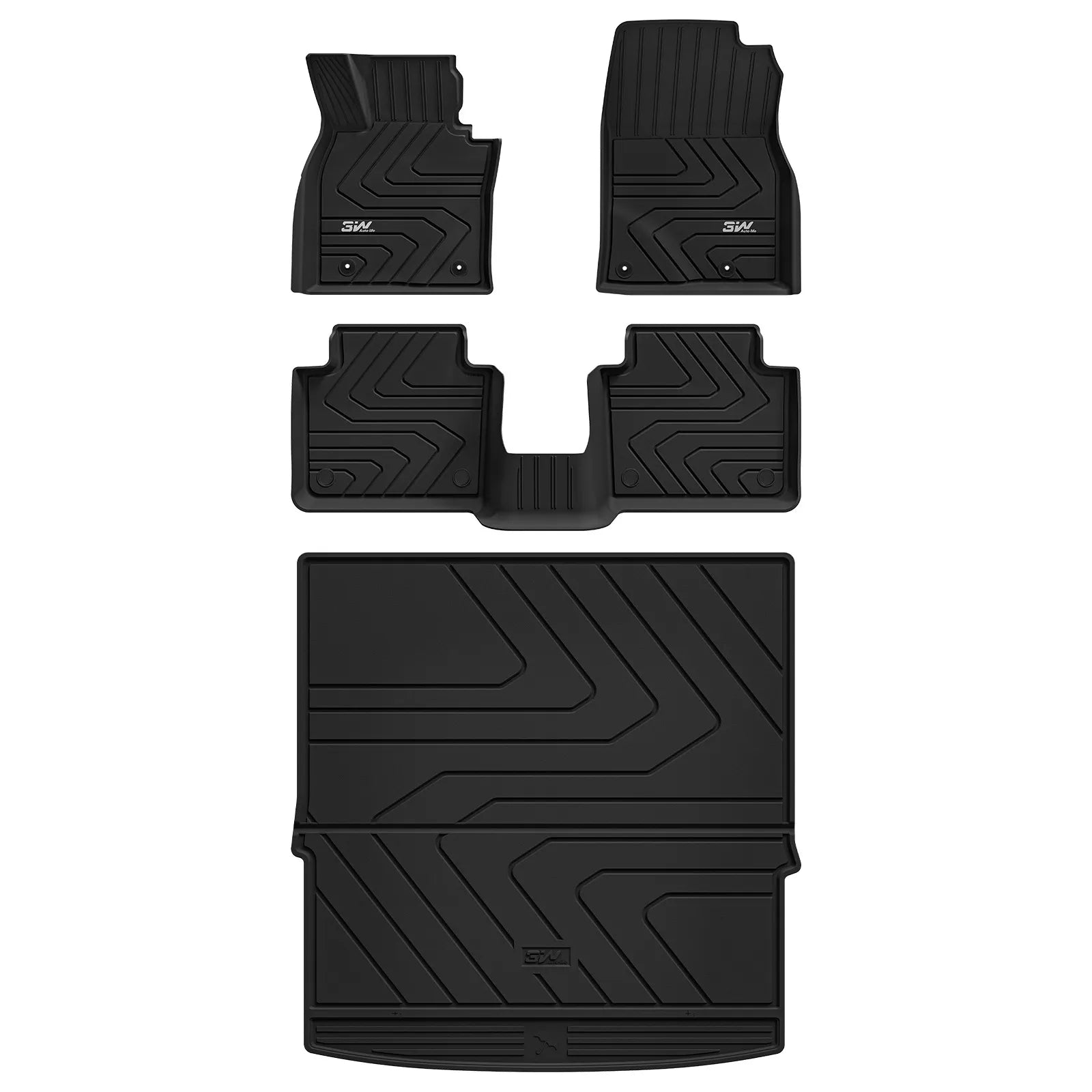 3W Floor Mats & Cargo Liner Fit Mazda CX-50 2023 2024 2025 (Not for Hybrid), TPE All Weather Liners Full Set Mazda CX 50 Accessories All Season Guard Odorless Anti-Slip Black