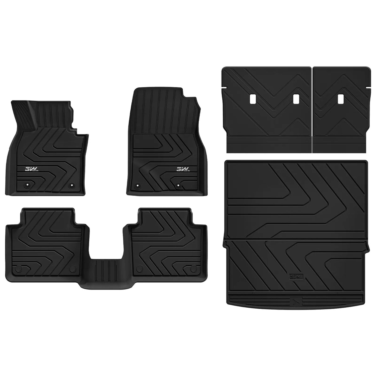 3W Floor Mats & Cargo Liner Fit Mazda CX-50 2023 2024 2025 (Not for Hybrid), TPE All Weather Liners Full Set Mazda CX 50 Accessories All Season Guard Odorless Anti-Slip Black