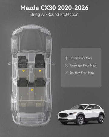 3W Mazda CX-50 2023-2026 (Gas Models Only) Custom Floor Mats