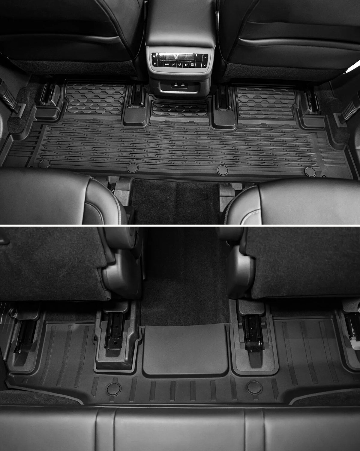 3W Floor Mats & Cargo Liner & Back Seat Cover Custom Fit for Nissan Pathfinder 2022 2023 2024 2025 (Only fit 7 Passenger Models), TPE All Weather Custom Fit Nissan Pathfinder Full Set,Black
