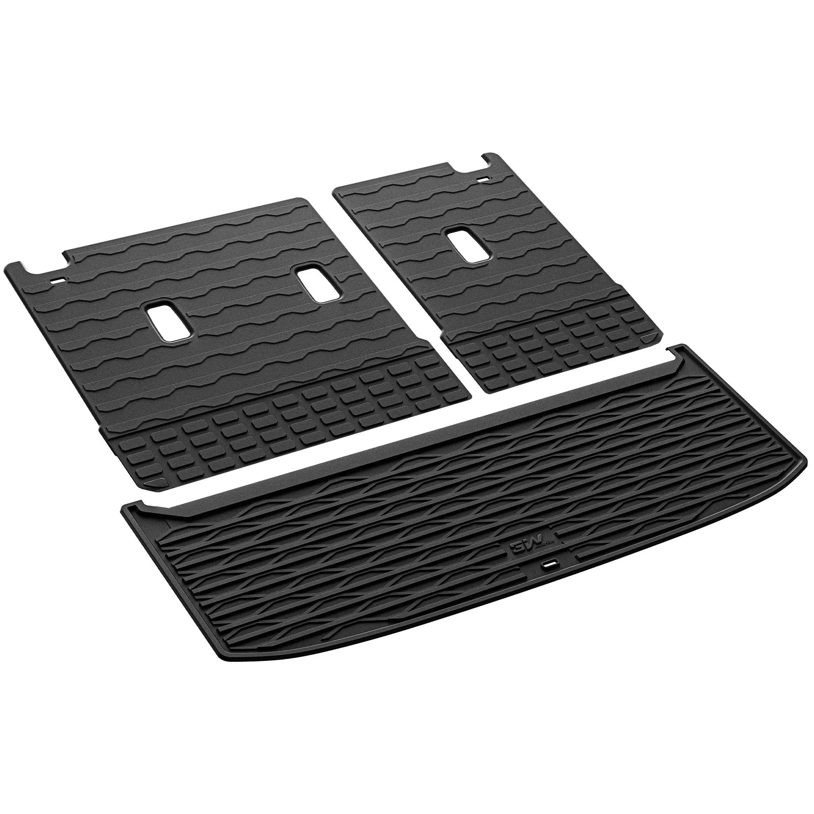 3W Floor Mats for Nissan Pathfinder 8 Seat 2022-2025  All-Weather Protection Custom Fit Car Taunk Mats Back Seat Mats